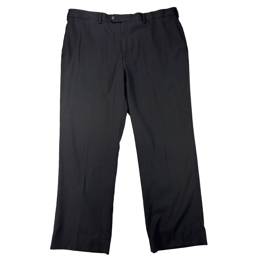 Stafford Men's 42X30 Black Classic‎ Dress Pants Career Business Office Wedding
